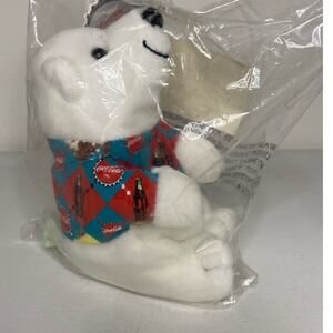 NEW Collectible Coca-Cola Bean Bag Plush 1998 Polar Bear
